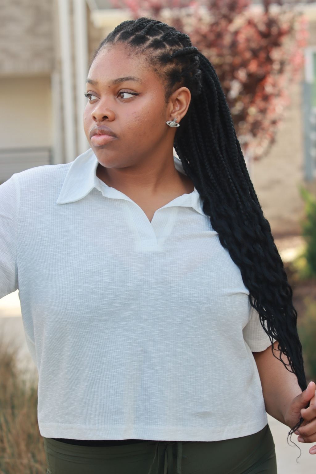 Rory Ribbed Cropped Tennis Tee