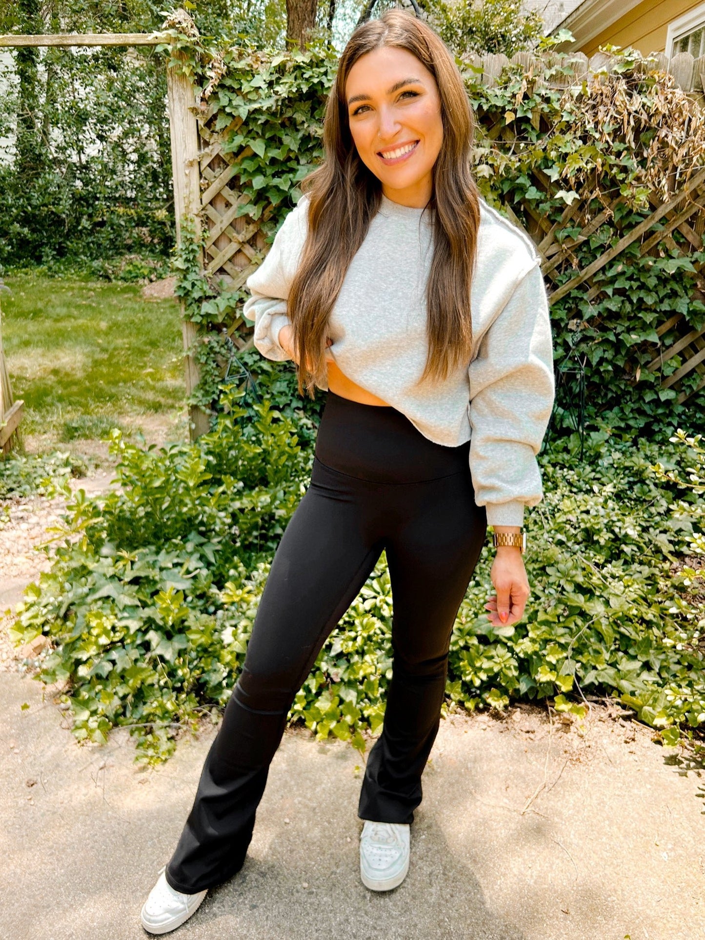 Fallon Flare Bottom Suck & Tuck Leggings - Girl Code Couture
