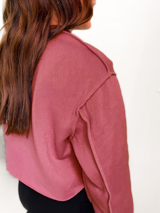 Izzy Inside - Out Cropped Sweatshirt - Girl Code Couture