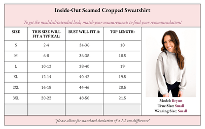 Izzy Inside - Out Cropped Sweatshirt - Girl Code Couture