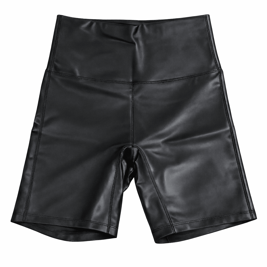 Lainey Leather Suck & Tuck Biker Shorts - Girl Code Couture
