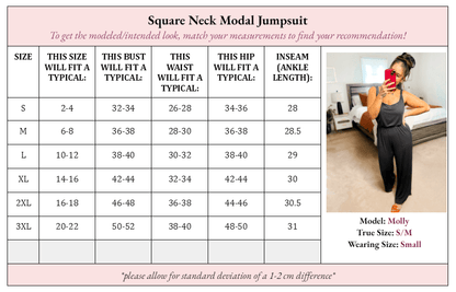Shay Square Neck Modal Jumpsuit - Girl Code Couture