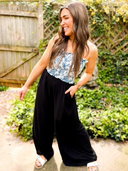 Zara Wide Leg Cotton Pants - Girl Code Couture