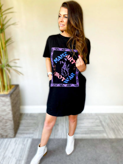 Paloma Pocket Tee Dress - Girl Code Couture
