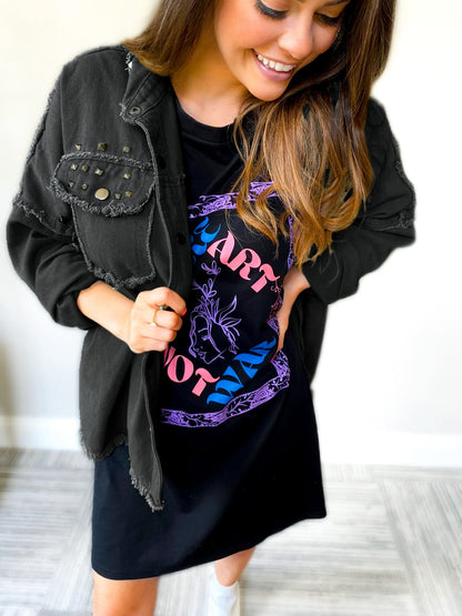 Paloma Pocket Tee Dress - Girl Code Couture